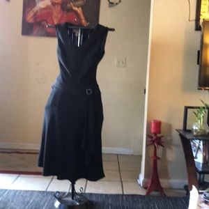 Black flair dress